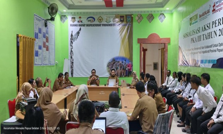 Inspektorat Provinsi Papua Selatan Gelar Rapat Staf Evaluasi Kinerja 2025